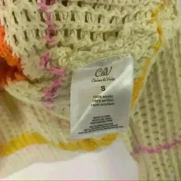 NWT Chelsea & violet open weave cropped sweater s - Picture 5 of 7